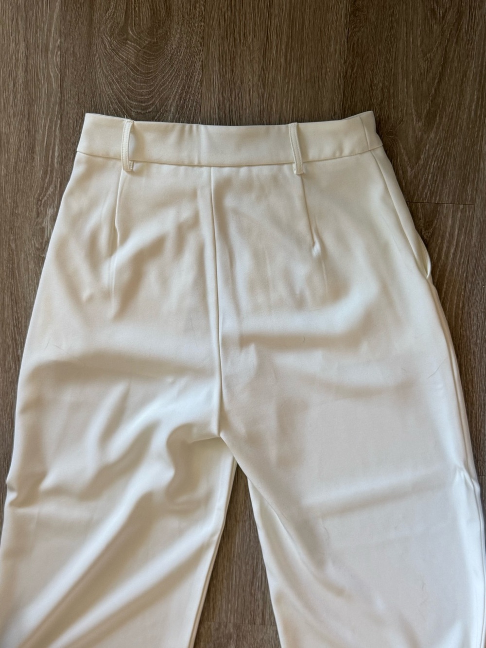 Prince White High-Waist Wide-Leg Trousers - Picture 3 of 10
